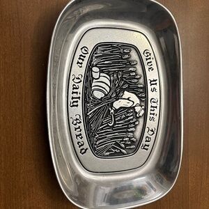 Give Us This Day pewter tray
